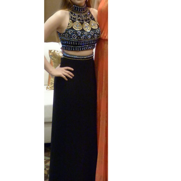 Sherri Hill black two-piece dress #11068 PRICE DRP - Picture 1 of 5